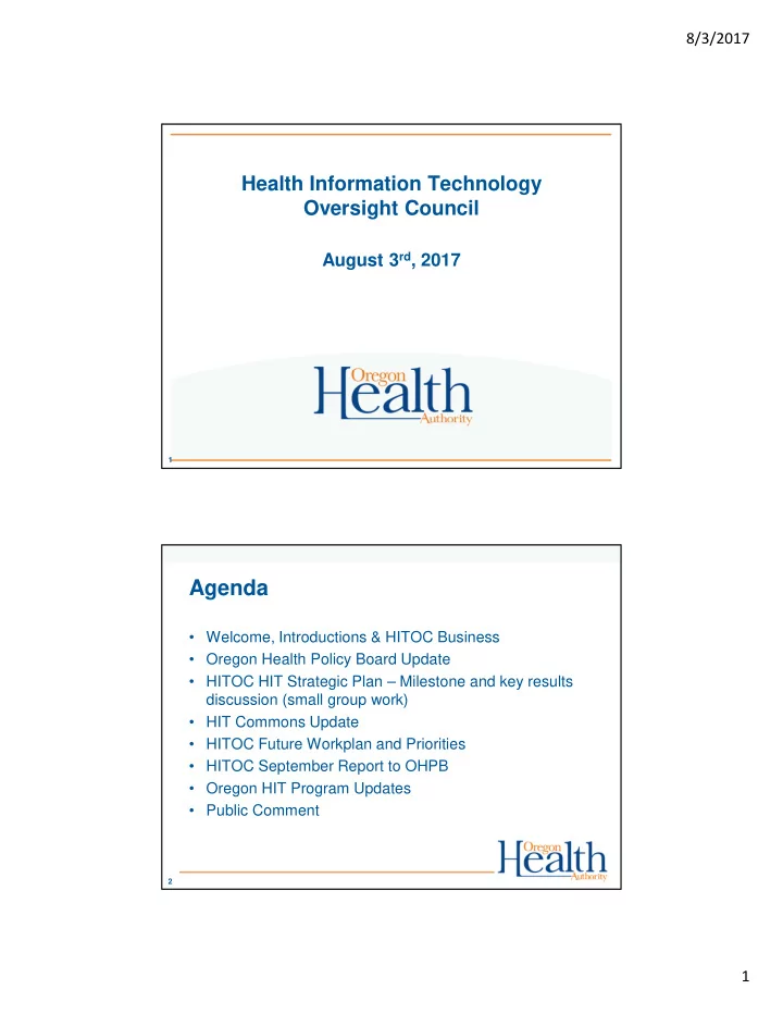 agenda