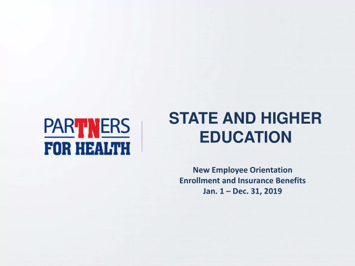 state and higher education