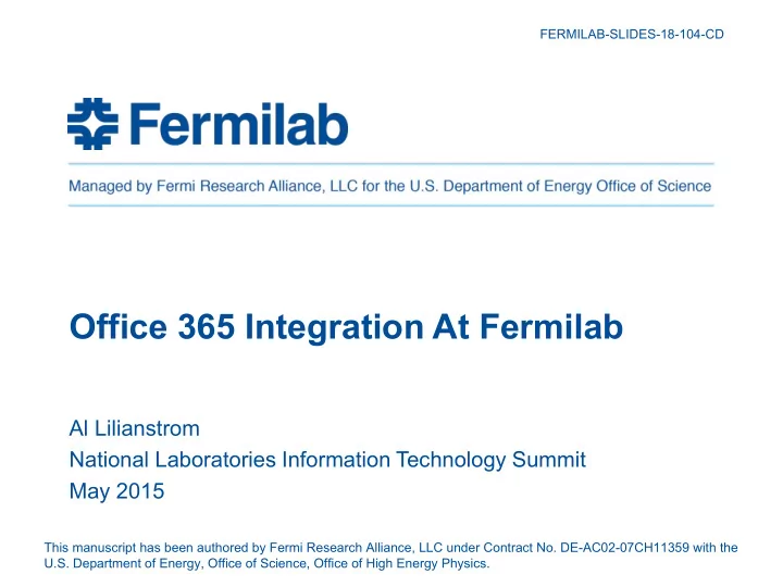 c fermilab