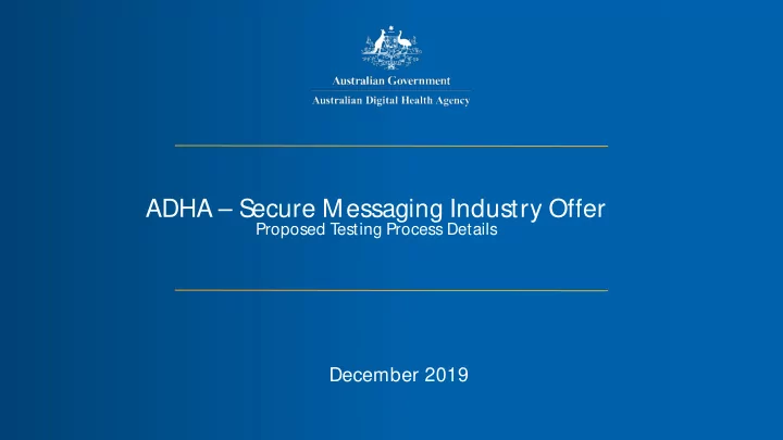 adha s ecure messaging industry offer
