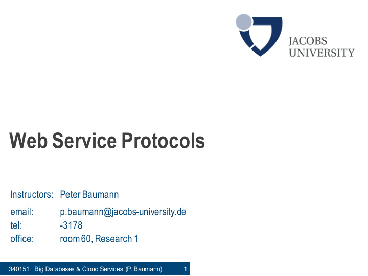 web service protocols