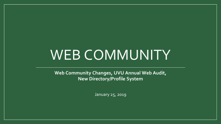 web community