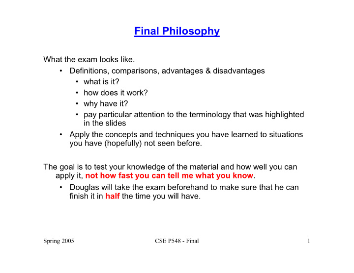 final philosophy