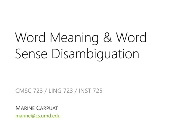 word meaning word