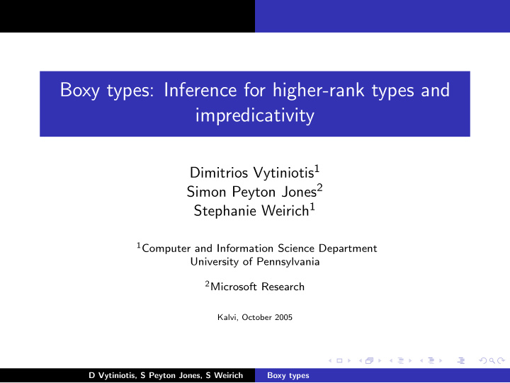 boxy types inference for higher rank types and