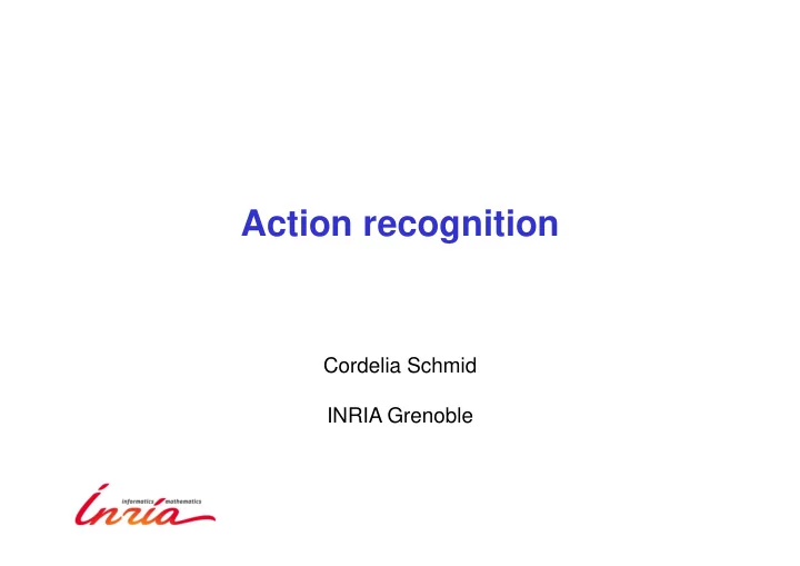 action recognition