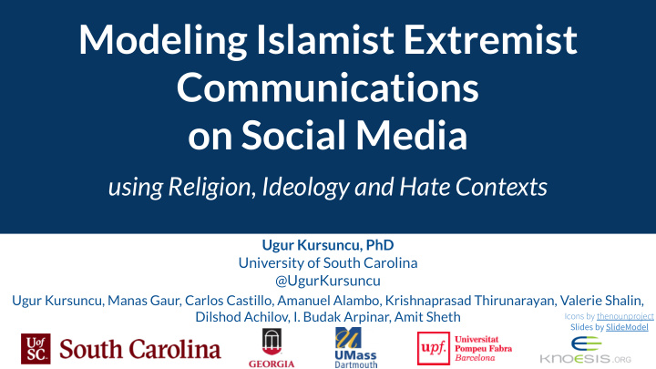 modeling islamist extremist communications on social media