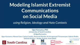 Modeling Islamist Extremist  Communications  on Social Media  using Religion, Ideology and Hate
