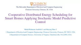 Cooperative Distributed Energy Scheduling for  Smart Homes Applying Stochastic Model Predictive