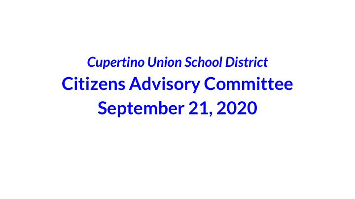 citizens advisory committee september 21 2020 agenda