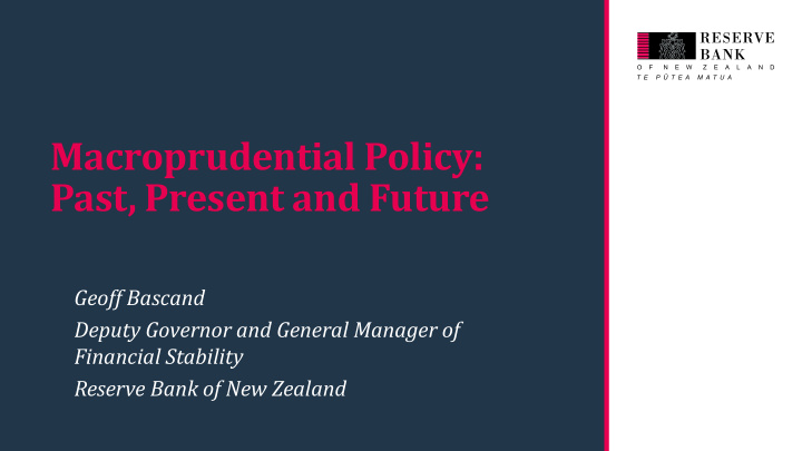 macroprudential policy