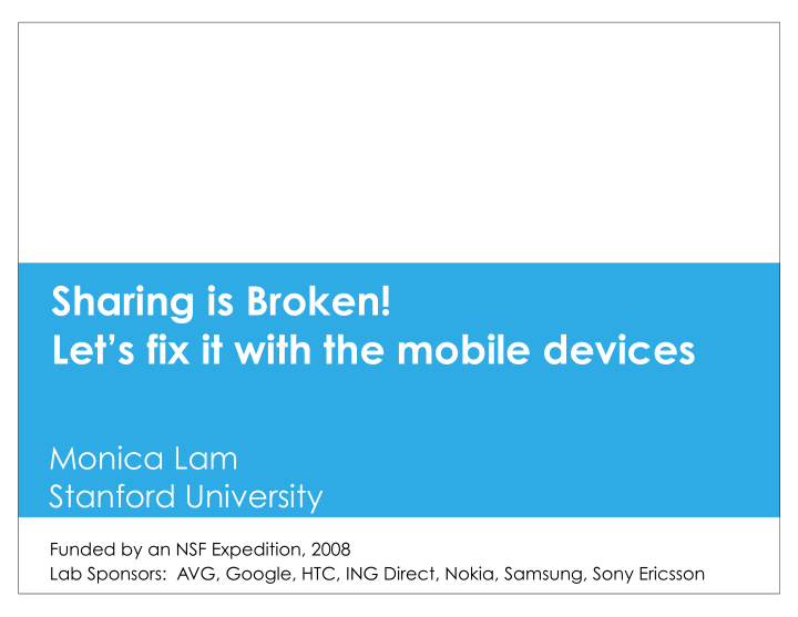 sharing is broken let s fix it with the mobile devices