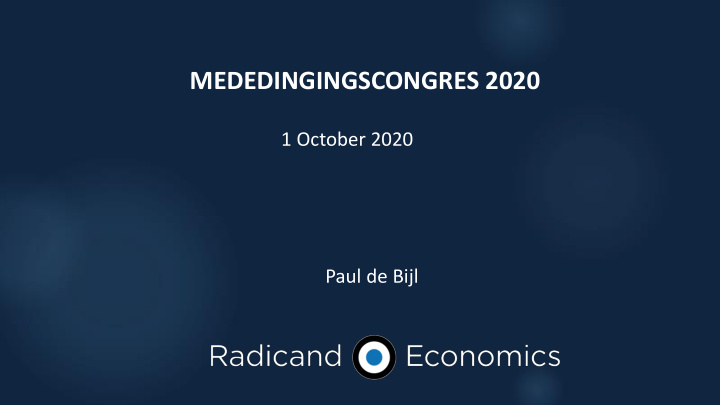 mededingingscongres 2020