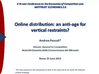 Online  distribution:  an  anti-age for    Online  distribution:  an