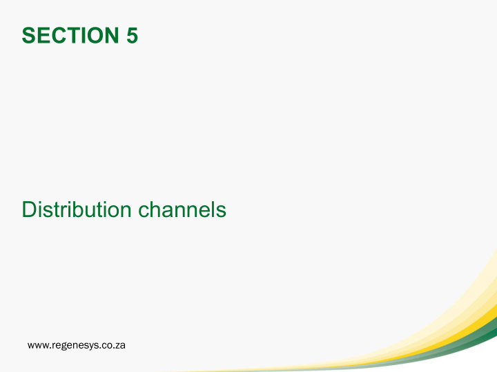 section 5 distribution channels