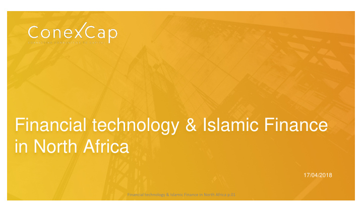 financial technology islamic finance in north africa