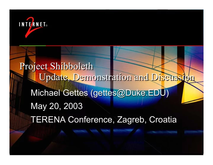 project shibboleth project shibboleth update