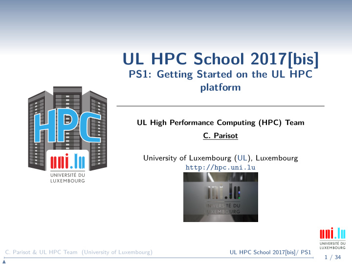 ul hpc school 2017 bis