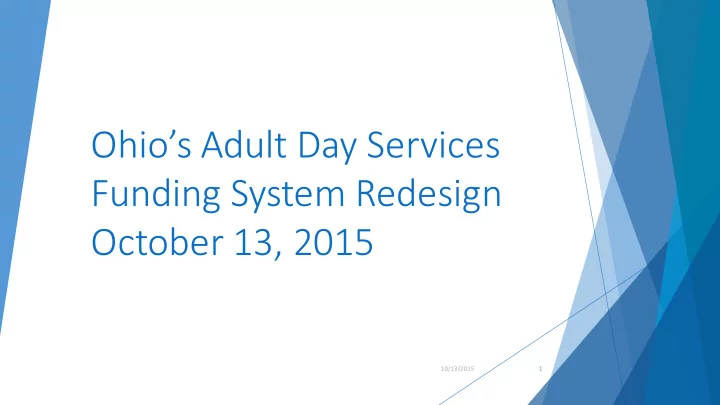 funding system redesign