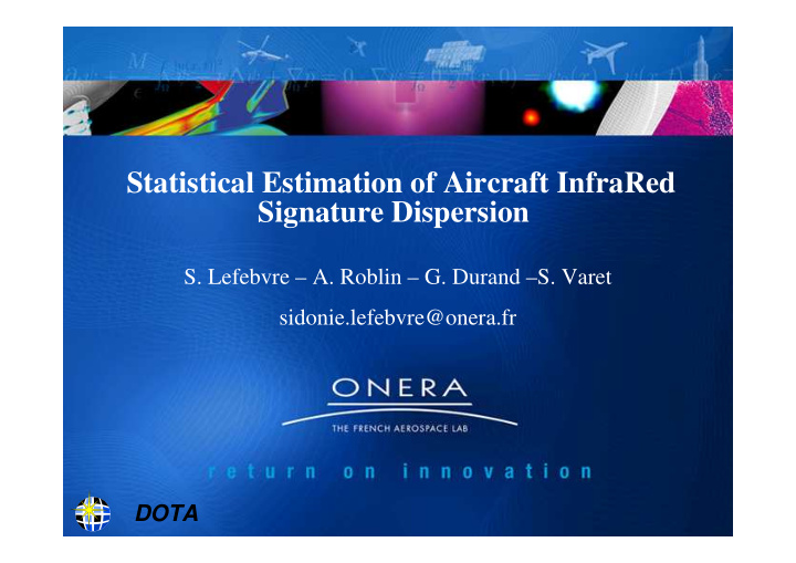 statistical estimation of aircraft infrared signature