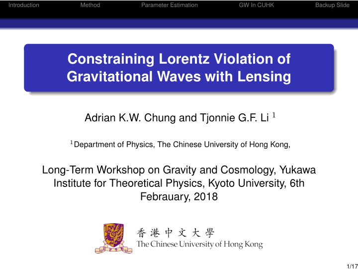 constraining lorentz violation of gravitational waves