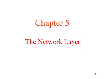 Chapter 5  The Network Layer  1  Network Layer Design Isues    Store-and-Forward Packet