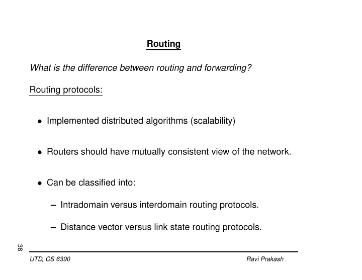 what is the difference between routing and forwarding