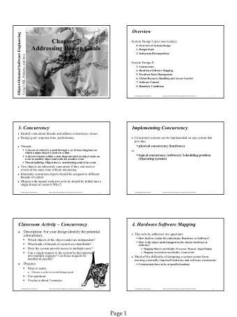 Chapter 7  System Design I (previous lecture)  0. Overview of System Design  Addressing Design