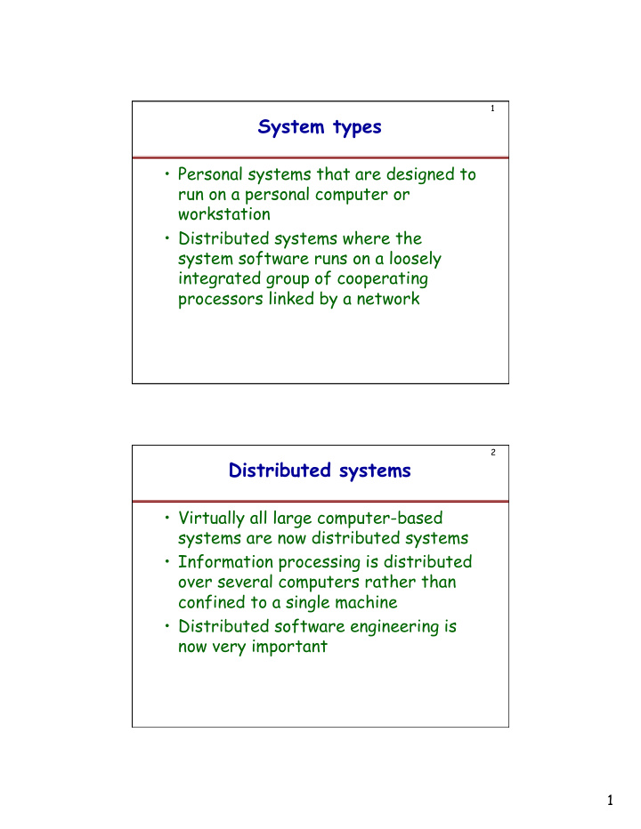 system types