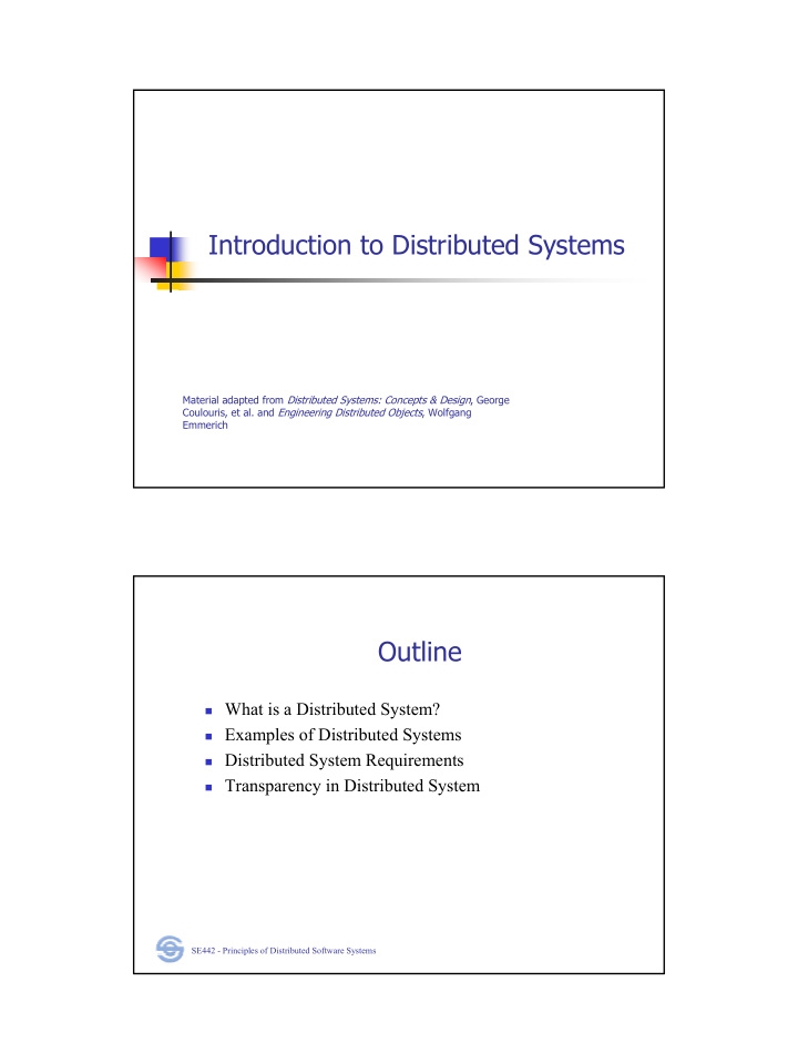 introduction to distributed systems