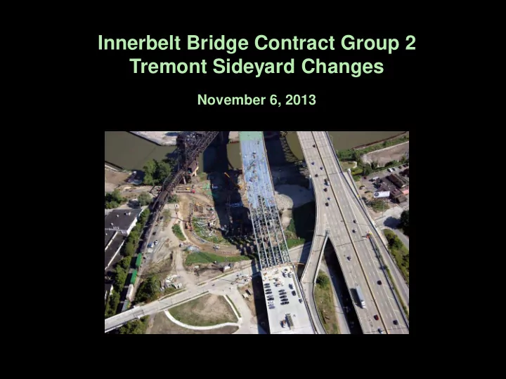 c s s cleveland innerbelt construction schedule 2011
