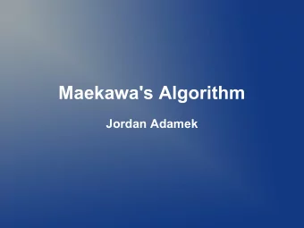 Maekawa's Algorithm  Jordan Adamek  Maekawa's DME Algorithm  Permission-based distributed mutual