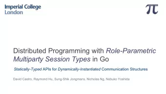 Distributed Programming with Role-Parametric Multiparty Session Types in Go Statically-Typed APIs