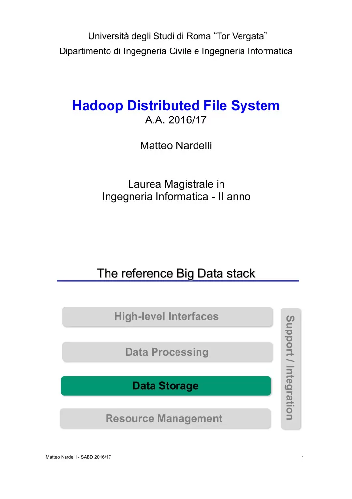 hadoop distributed file system