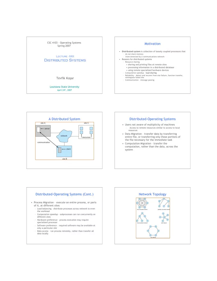 distributed systems