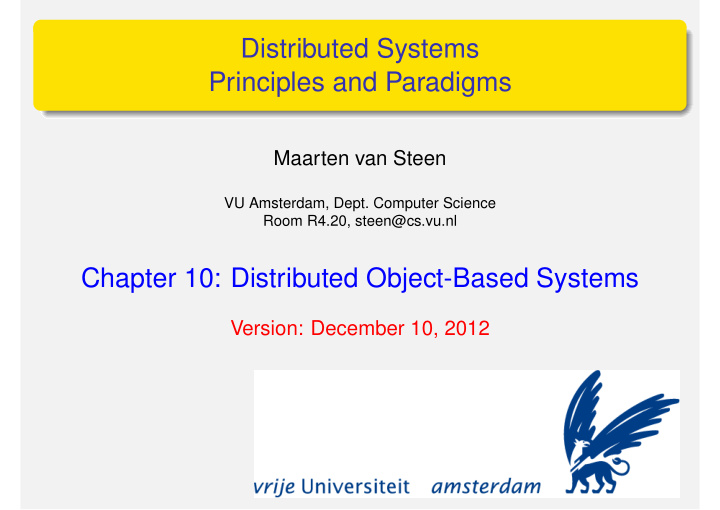 distributed systems principles and paradigms