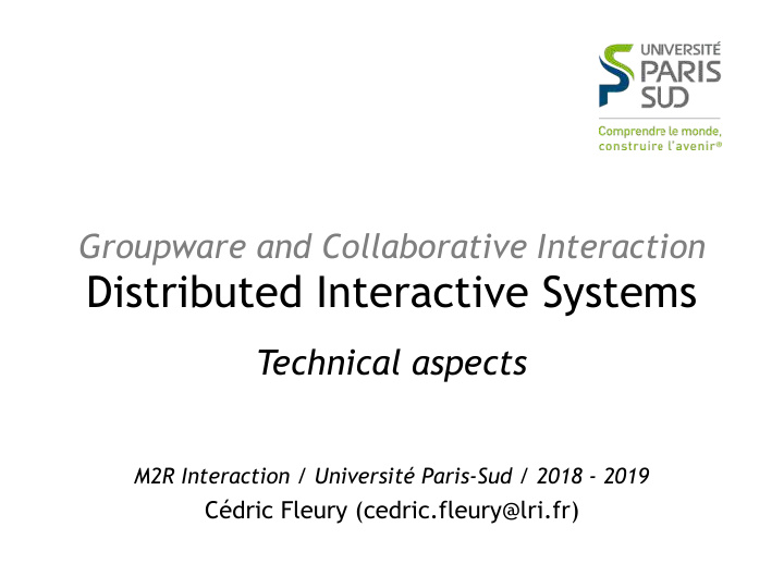 distributed interactive systems