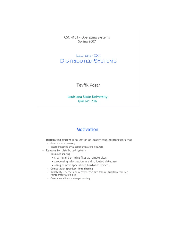 distributed systems