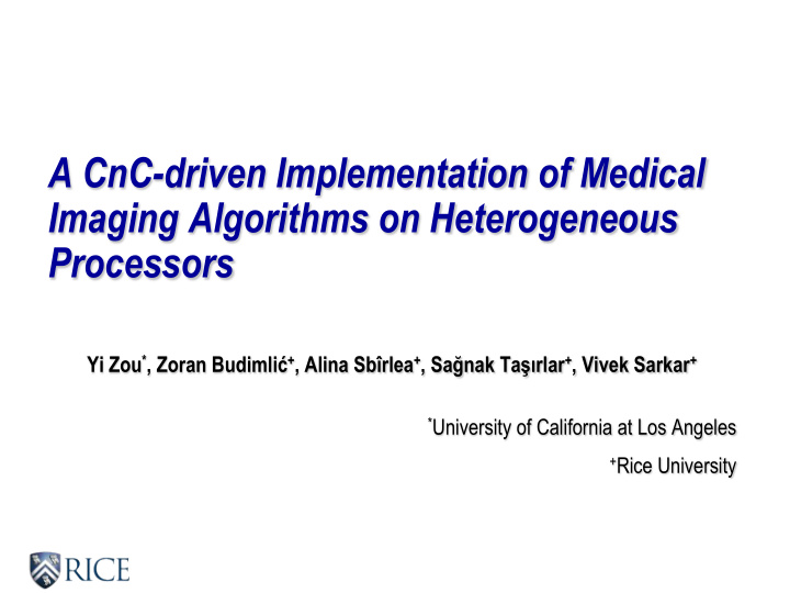 a cnc driven implementation of medical imaging algorithms