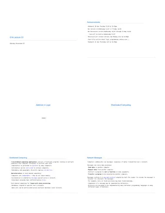 61A Lecture 33  Guerrilla section about logic programming coming soon...  Homework 11 due