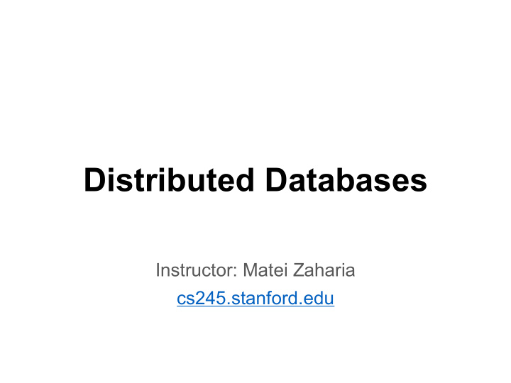 distributed databases