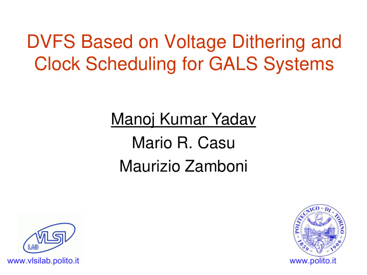 clock scheduling for gals systems