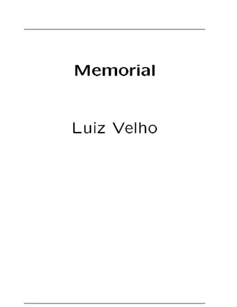 Memo  rial  Luiz  V  elho  Overview  Education    B.S.  Degree  -  ESDI  {  M.S.  Degree  -  MIT