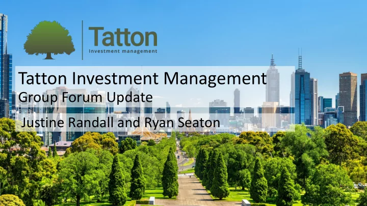 tatton investment management