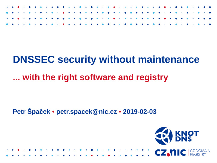 dnssec security without maintenance