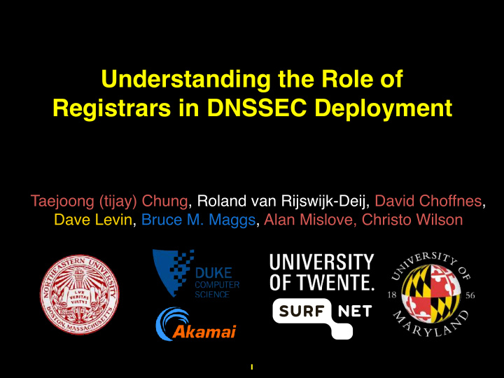 understanding the role of registrars in dnssec deployment