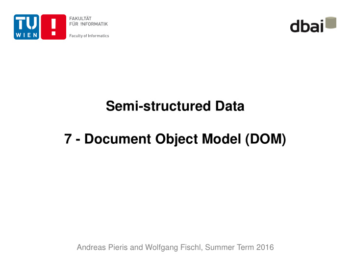 7 document object model dom