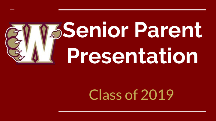 senior parent presentation