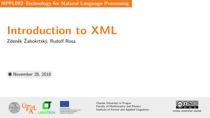 introduction to xml