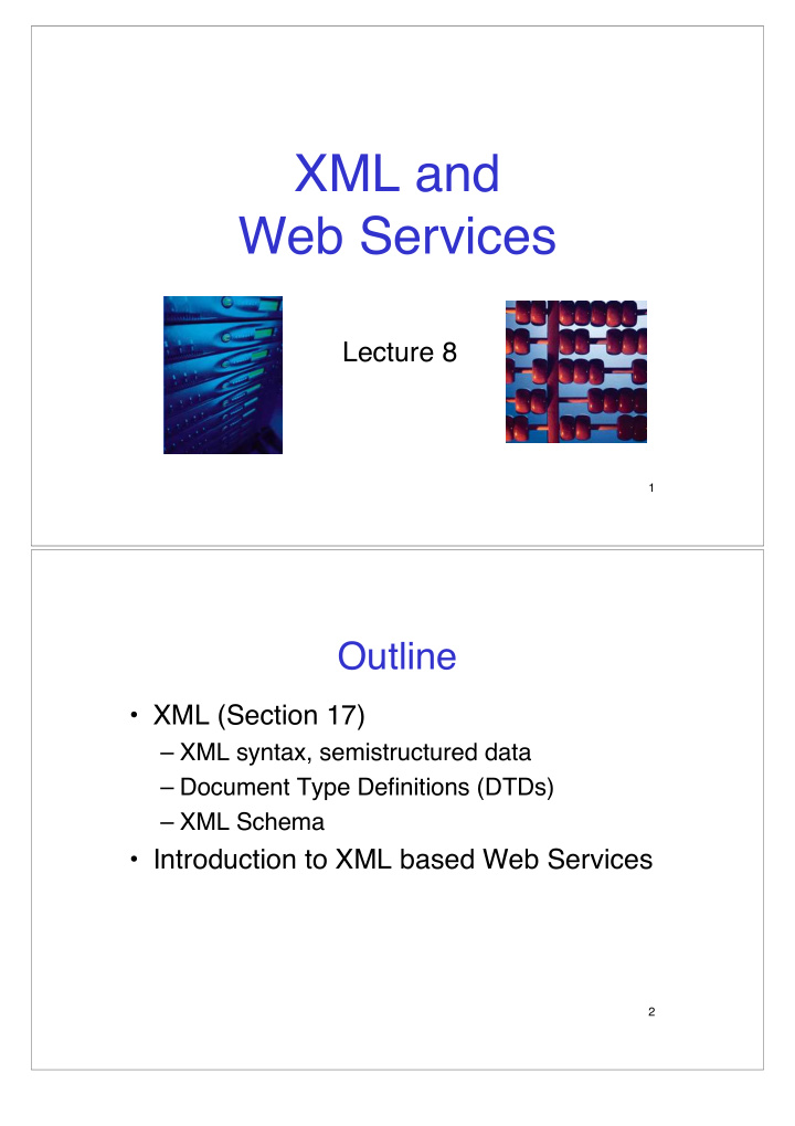 xml and web services
